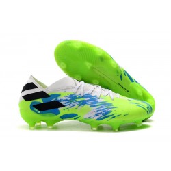 Zapatos de fútbol adidas Nemeziz Messi 19.1 FG Blanco Verde