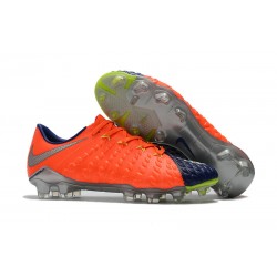 Nike HYPERVENOM PHANTOM 3 FG - Botas de fútbol con tacos - Naranja Azul Oscuro