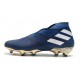 Bota de Fútbol adidas Nemeziz 19+ FG Hombres Azul Blanco
