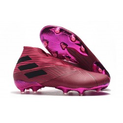 Bota de Fútbol adidas Nemeziz 19+ FG Hombres Rosa Nego