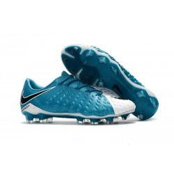 Nike HYPERVENOM PHANTOM 3 FG - Botas de fútbol con tacos - Azul Blanco