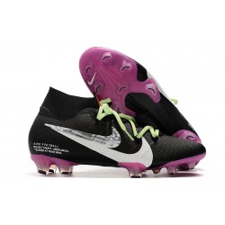 Nike Zapatillas de Fútbol Mercurial Superfly VII Elite FG Negro Blanco Violeta
