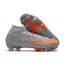 Botas Nike Mercurial Superfly CR7 Elite DF FG Blanco Total Naranja Negro