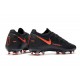 Botas de Fútbol Nike Phantom GT Elite FG Negro Rojo Chile Gris