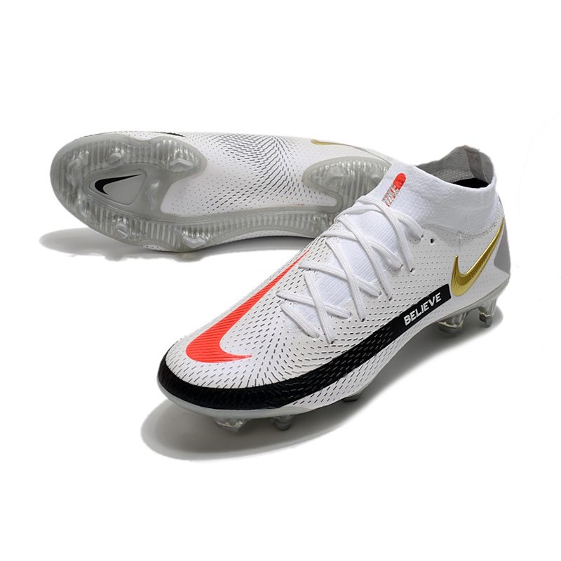 Botas de Fútbol Nike Phantom GT Elite FG Blanco Negro Rojo Oro
