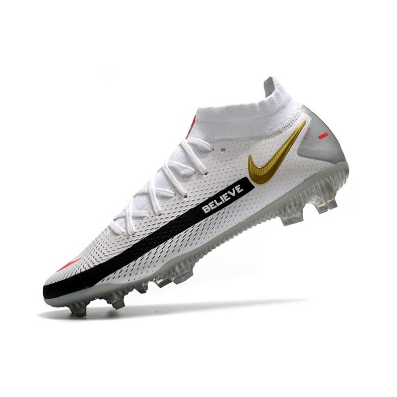 Botas de Fútbol Nike Phantom GT Elite FG Blanco Negro Rojo Oro