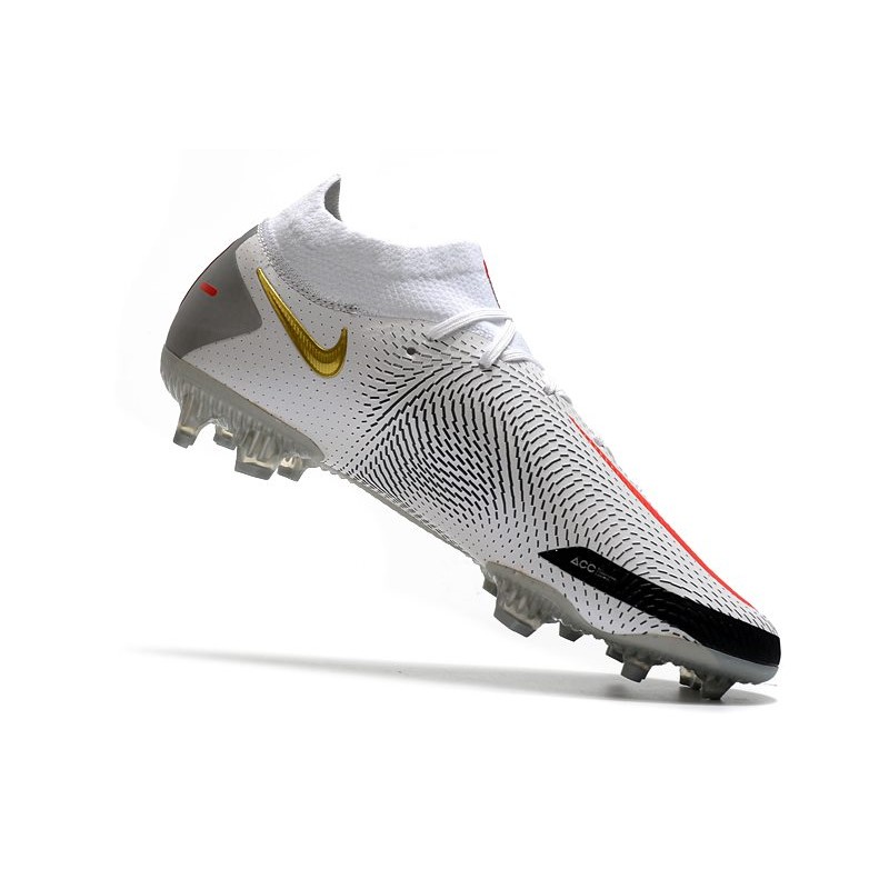 Botas de Fútbol Nike Phantom GT Elite FG Blanco Negro Rojo Oro